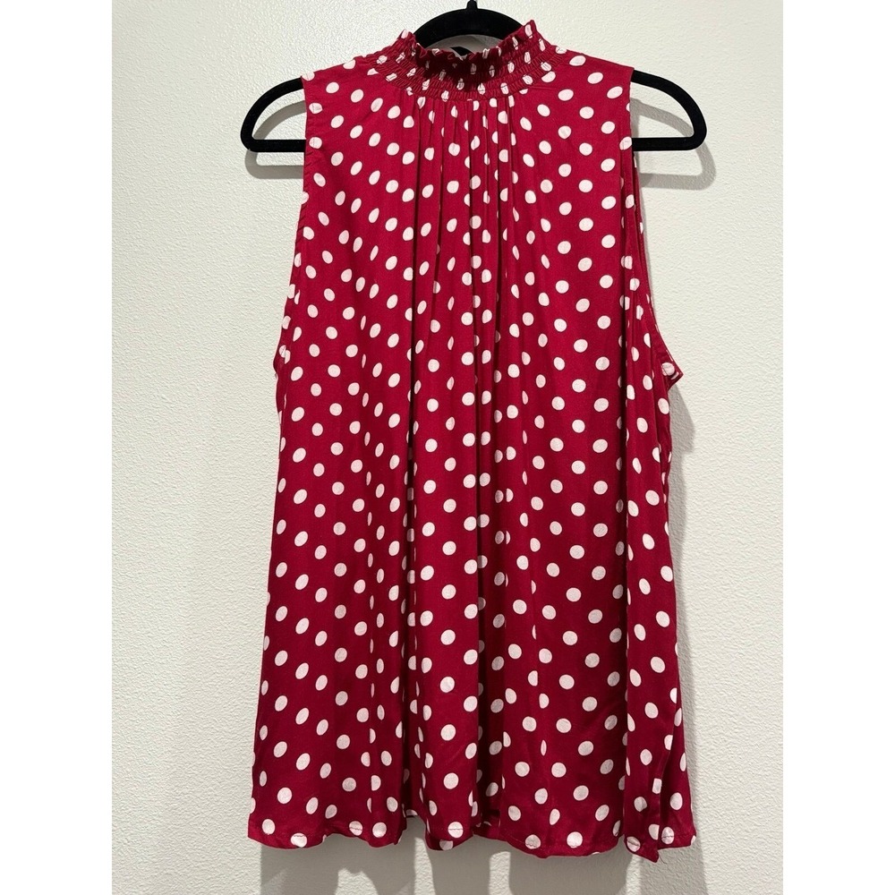 Cassee's high neck polka dot tank